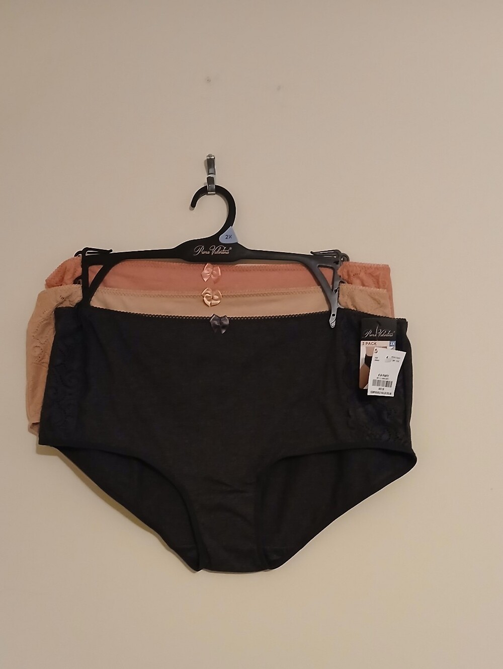 3-Pack Women's Full-Coverage Briefs in Charcoal, Blush and Cream